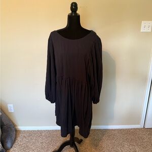 Free People Long Sleeve Black Dress